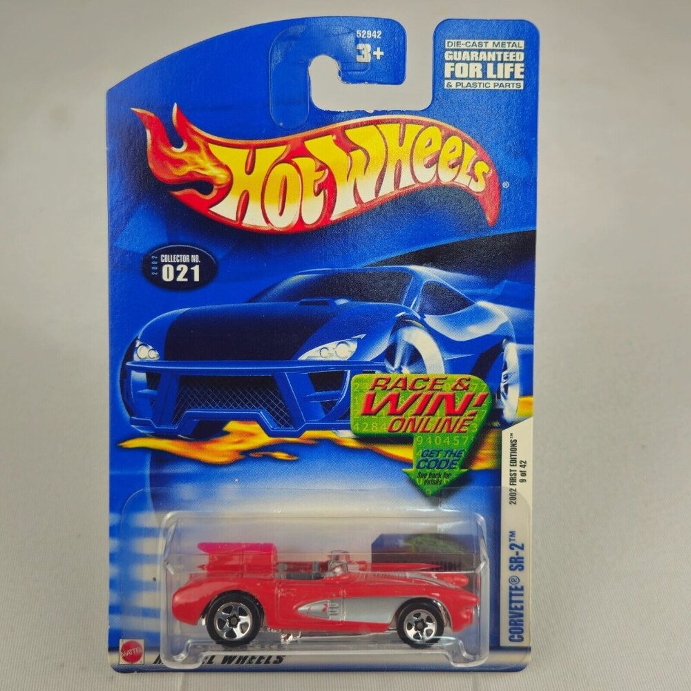 Vintage HOT WHEELS 2002 1st Editions CORVETTE SR-2   9 of 42 (K228) MINT